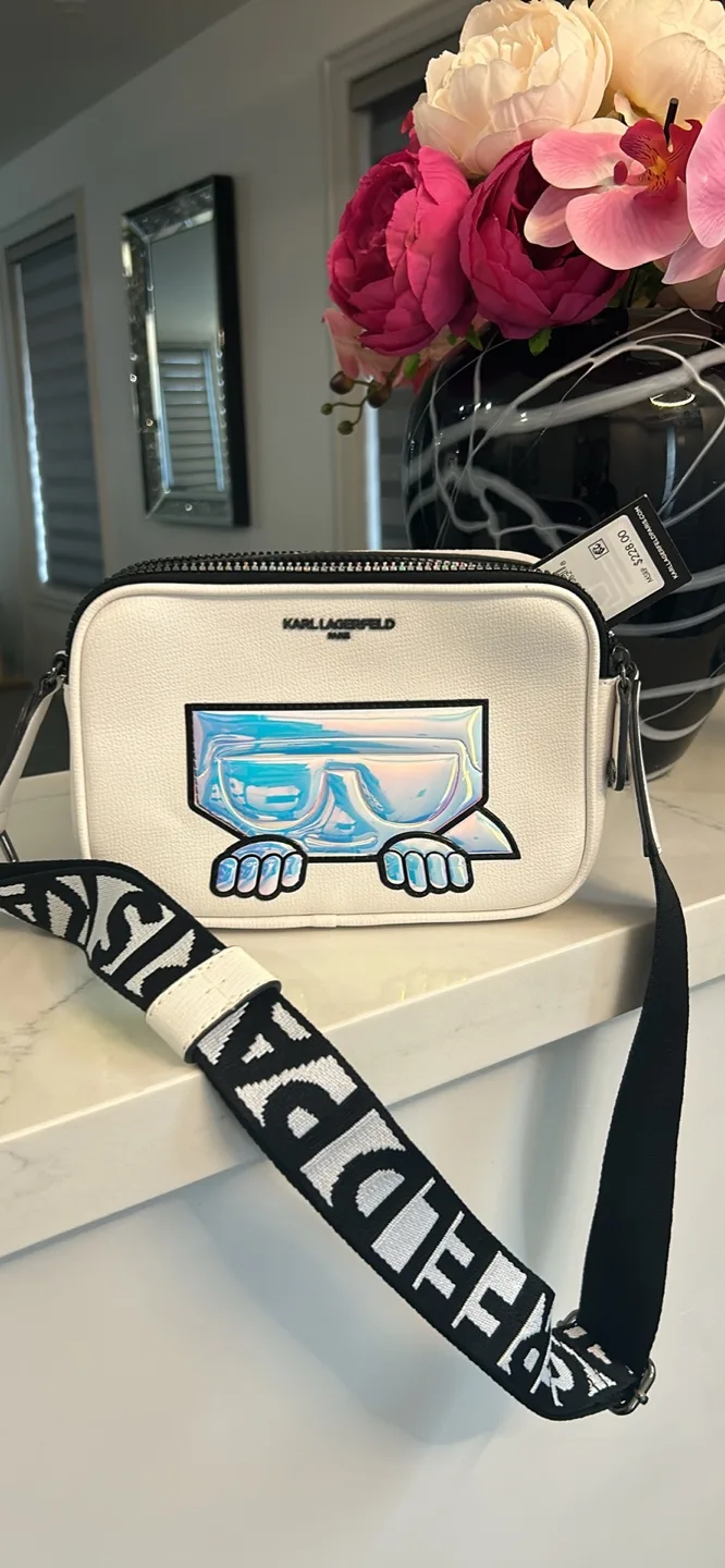 Karl Lagerfeld White Crossbody Bag image indicator(2)