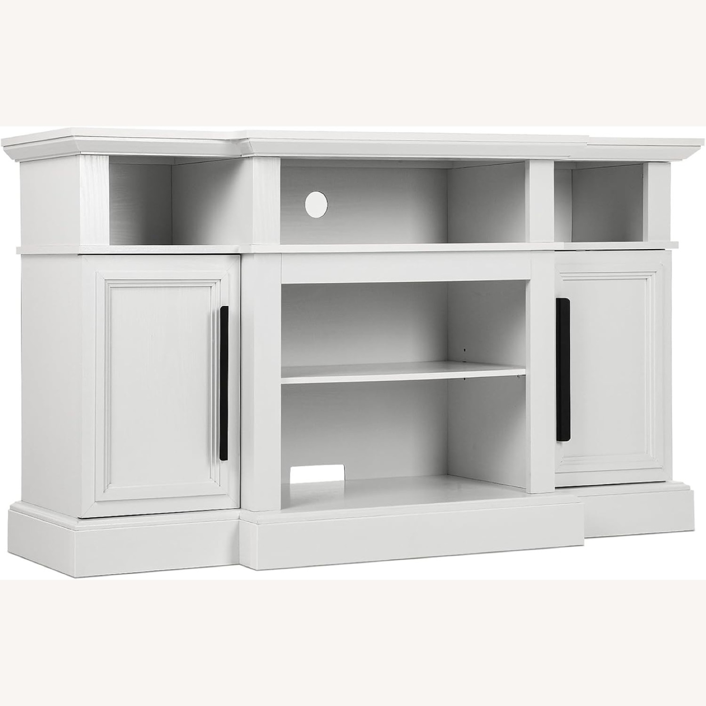 Simple Fireplace Breakfront TV Stand Storage