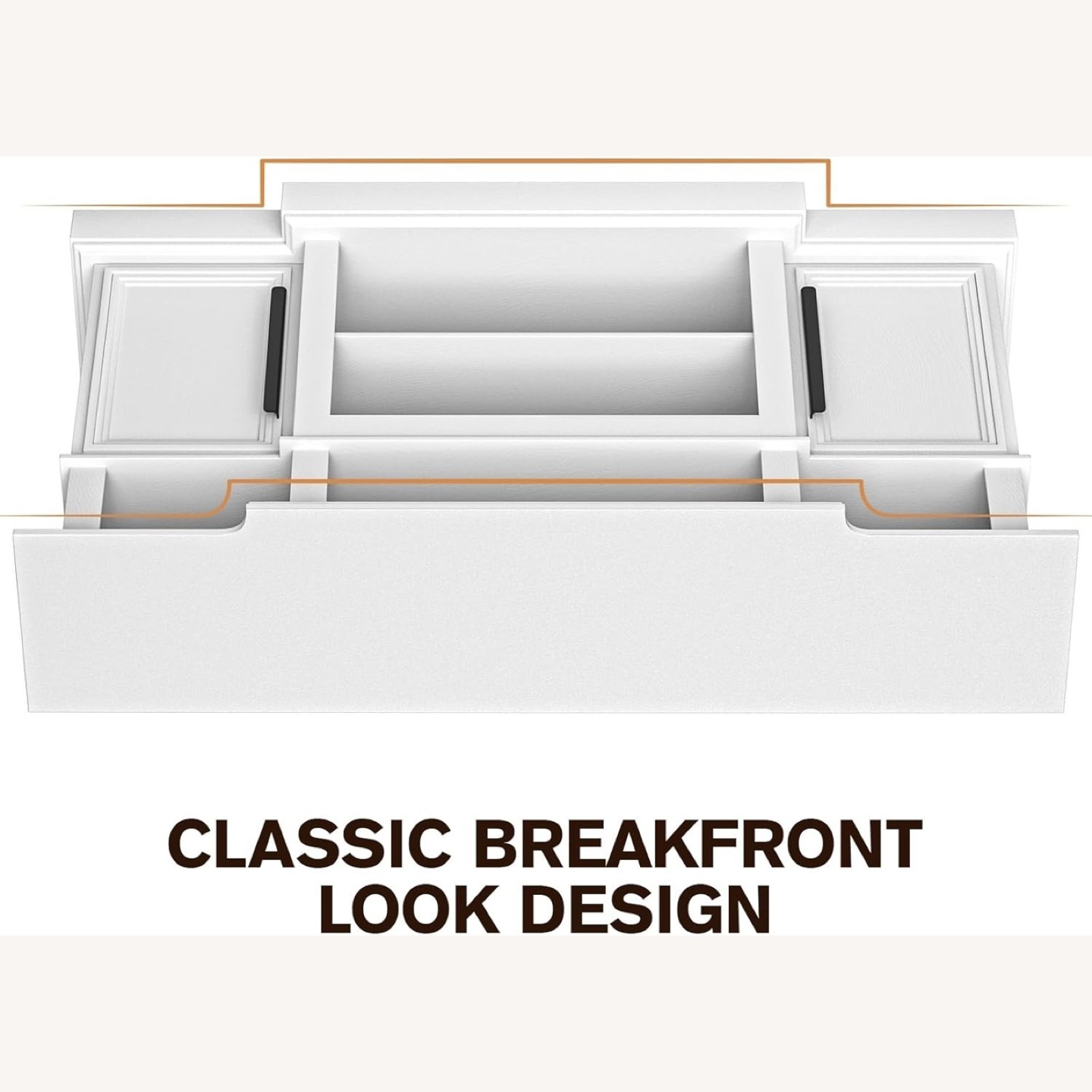 Simple Fireplace Breakfront TV Stand Storage - photo 2