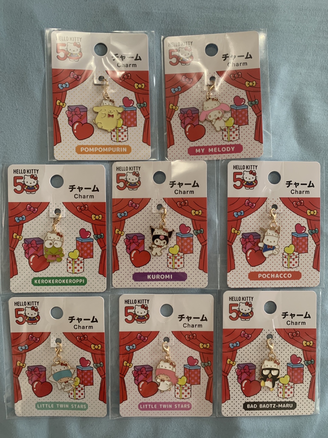 Hello Kitty 50th Anniversary Charms (Set of 8)