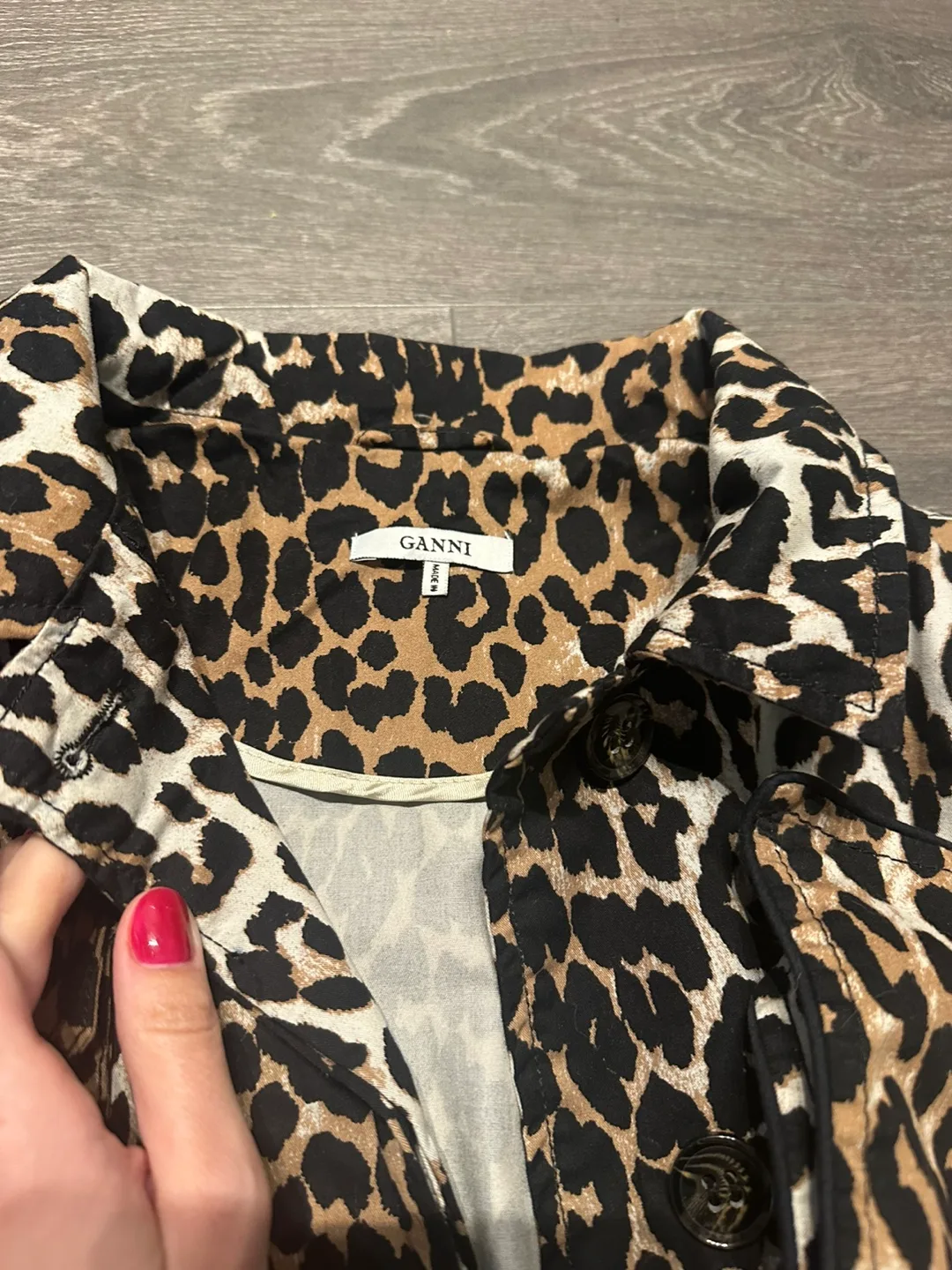 Ganni Leopard Print Jacket image indicator(4)