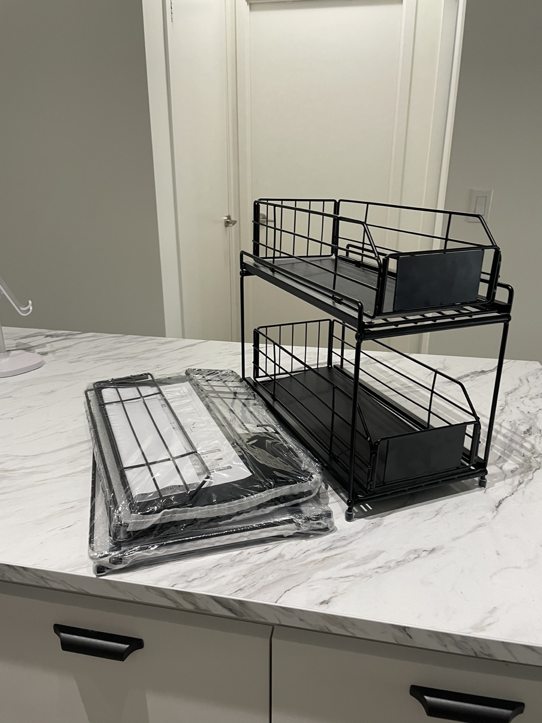 2-Tier Black Under Sink Organizer (2 pack) - photo 3