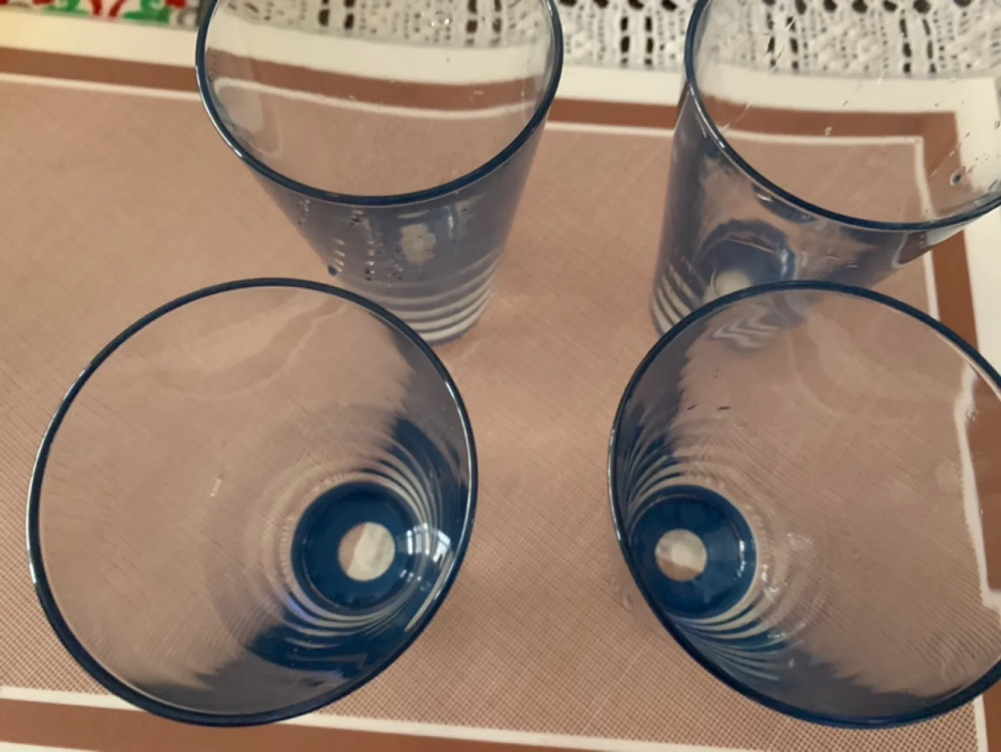 Set of 4 IKEA Glasses (blue base) - NEW image indicator(4)