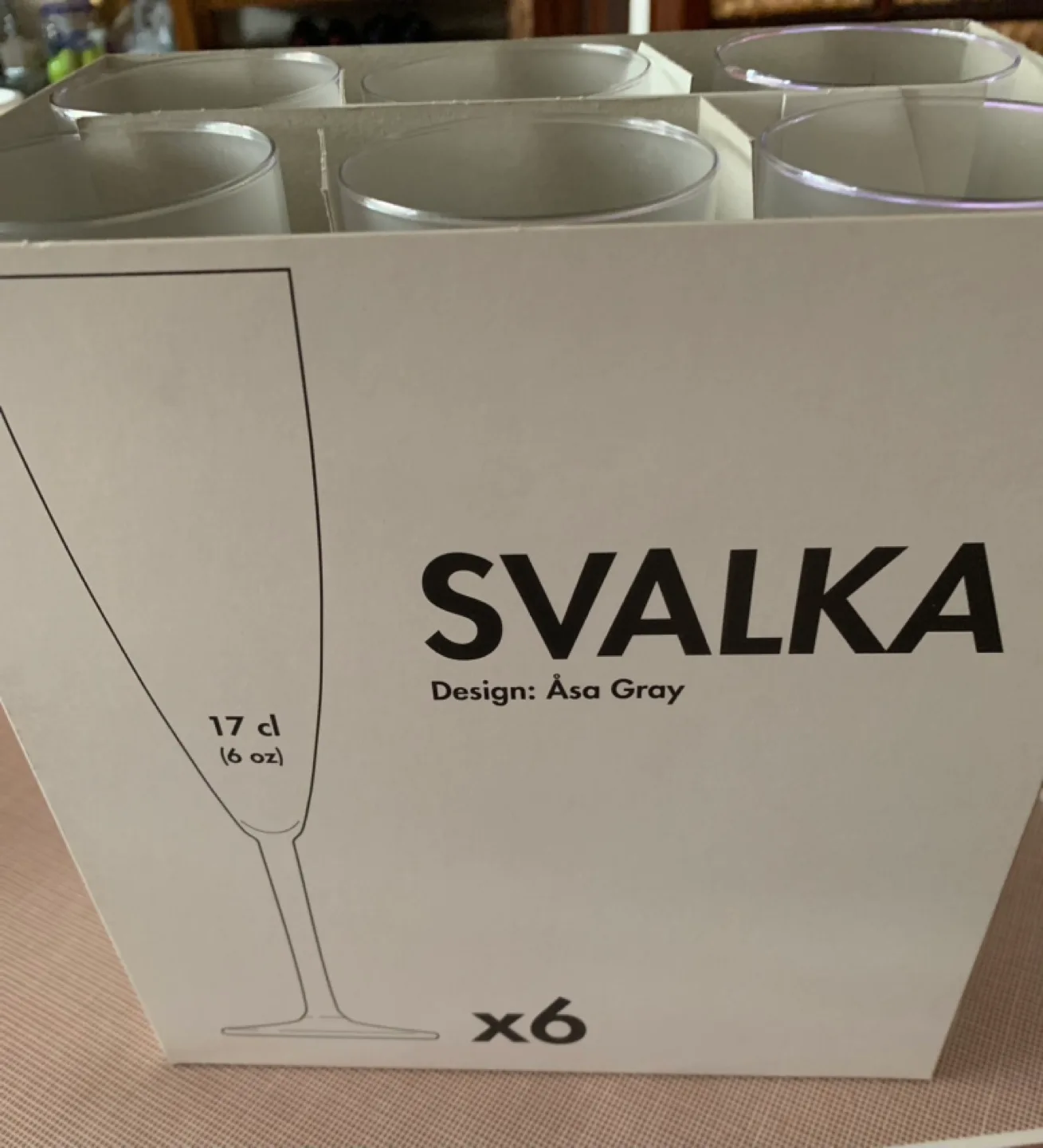 IKEA SVALKA Champagne Flutes - NEW-Set of 6 image indicator(2)