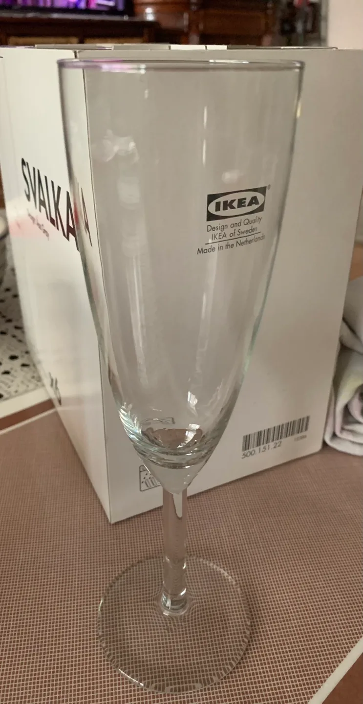 IKEA SVALKA Champagne Flutes - NEW-Set of 6 image indicator(5)