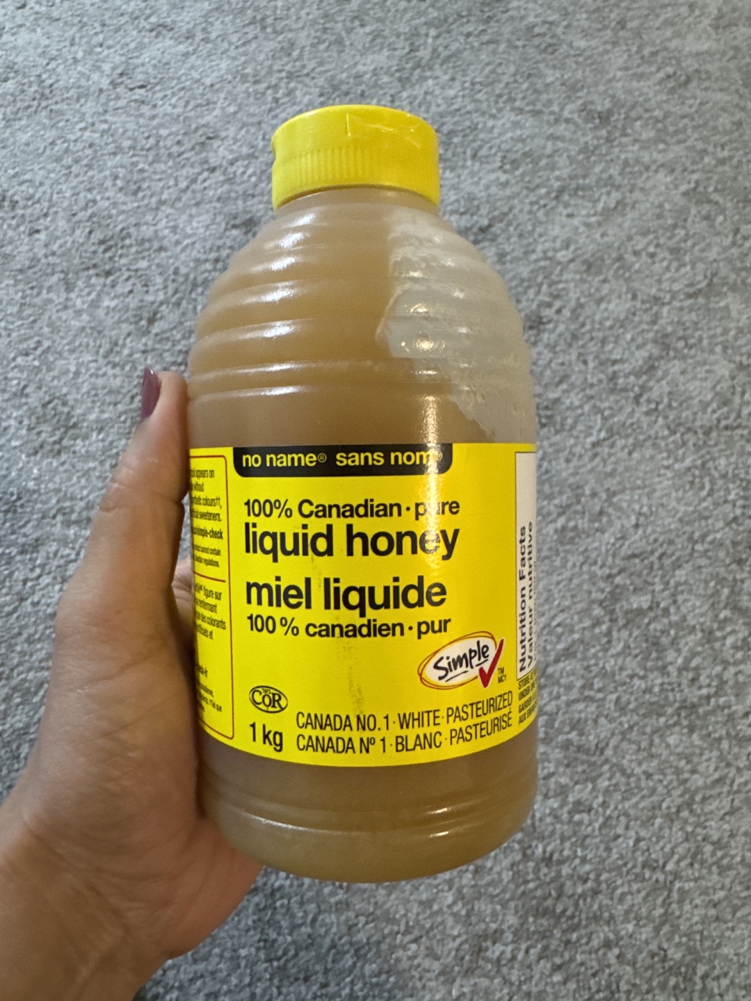 1 kg No Name 100% Canadian Pure Liquid Honey