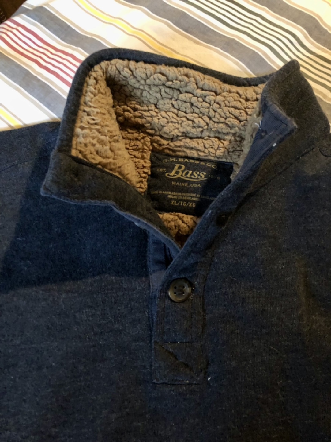 G.H. Bass & Co. Mens Sweater with fleece-lined collar - photo 5