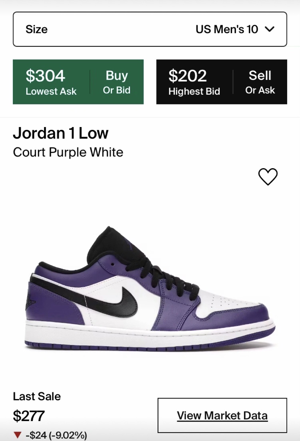 Jordan 1 Court Purple Lows (Size 10) - photo 3