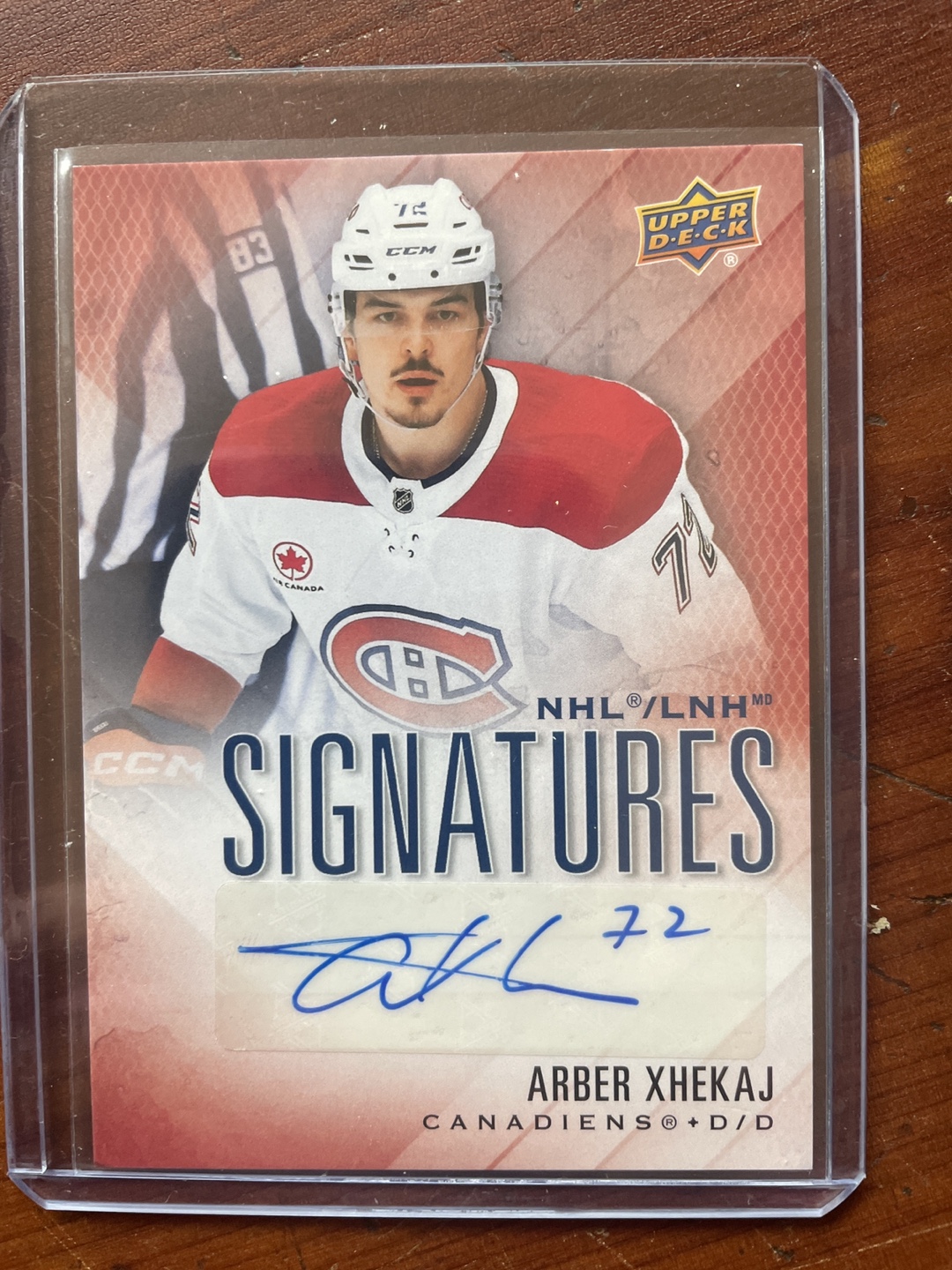 2024-25 Upper Deck Signatures Arber Xhekaj Rookie Card