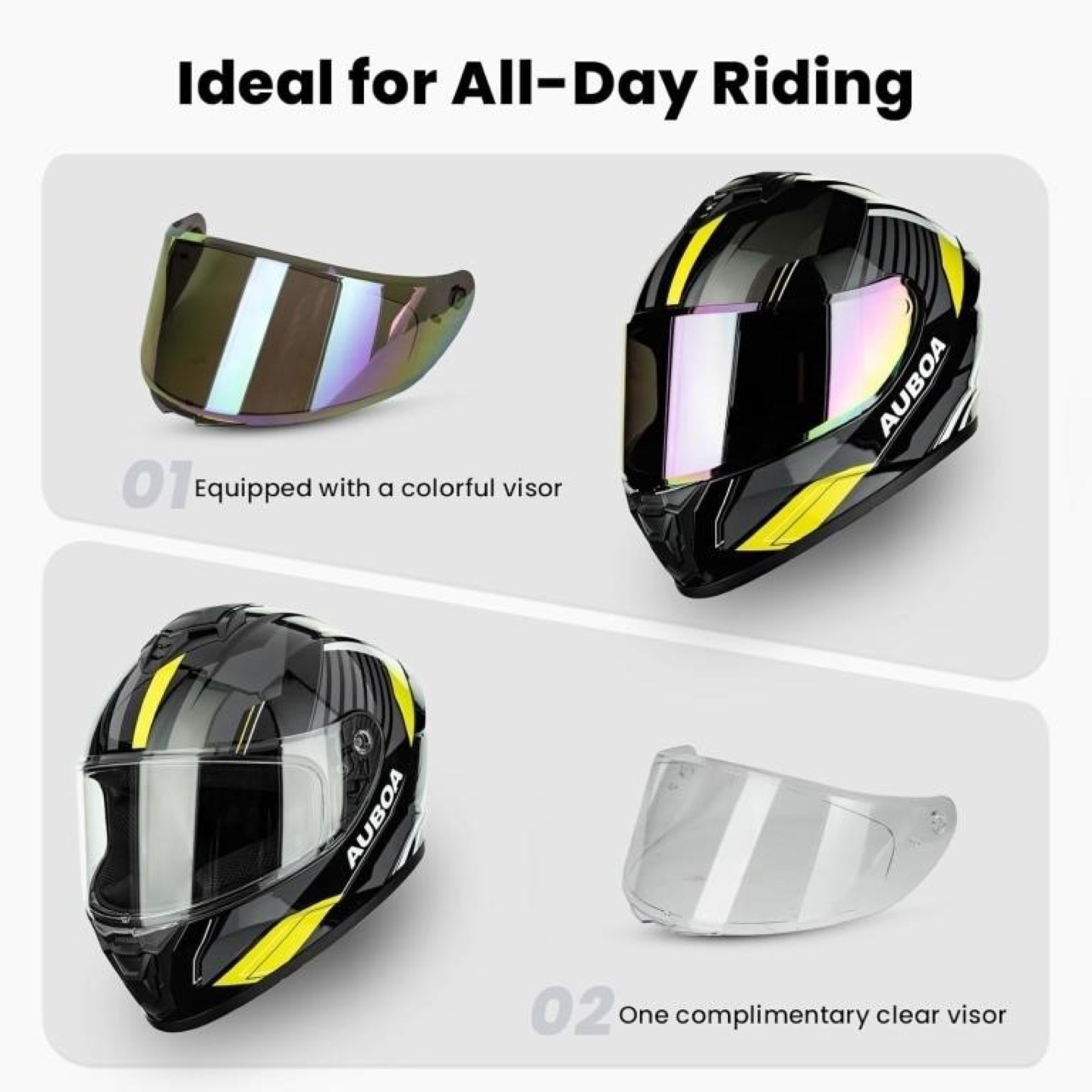 AUBOA Motorcycle Helmet with Visor - photo 3