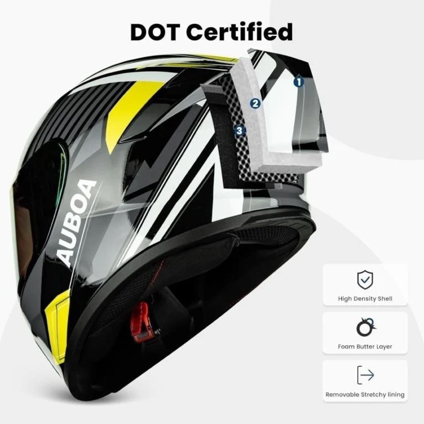 AUBOA Motorcycle Helmet with Visor - photo 2