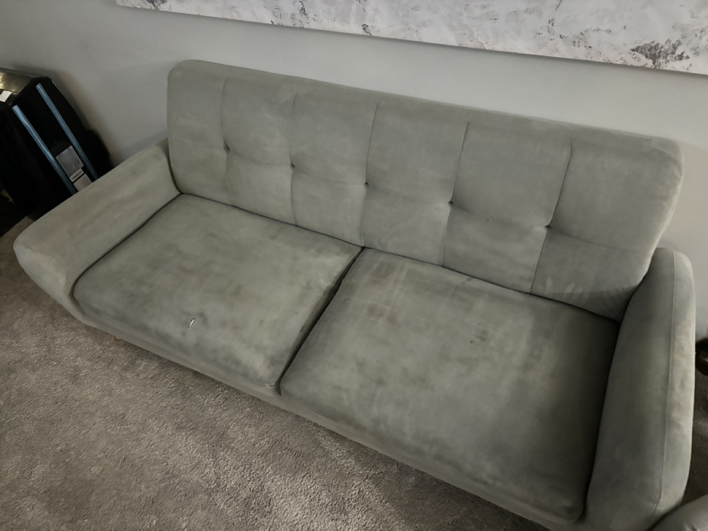 Grey Loveseat Sofa and Armchair - photo 5