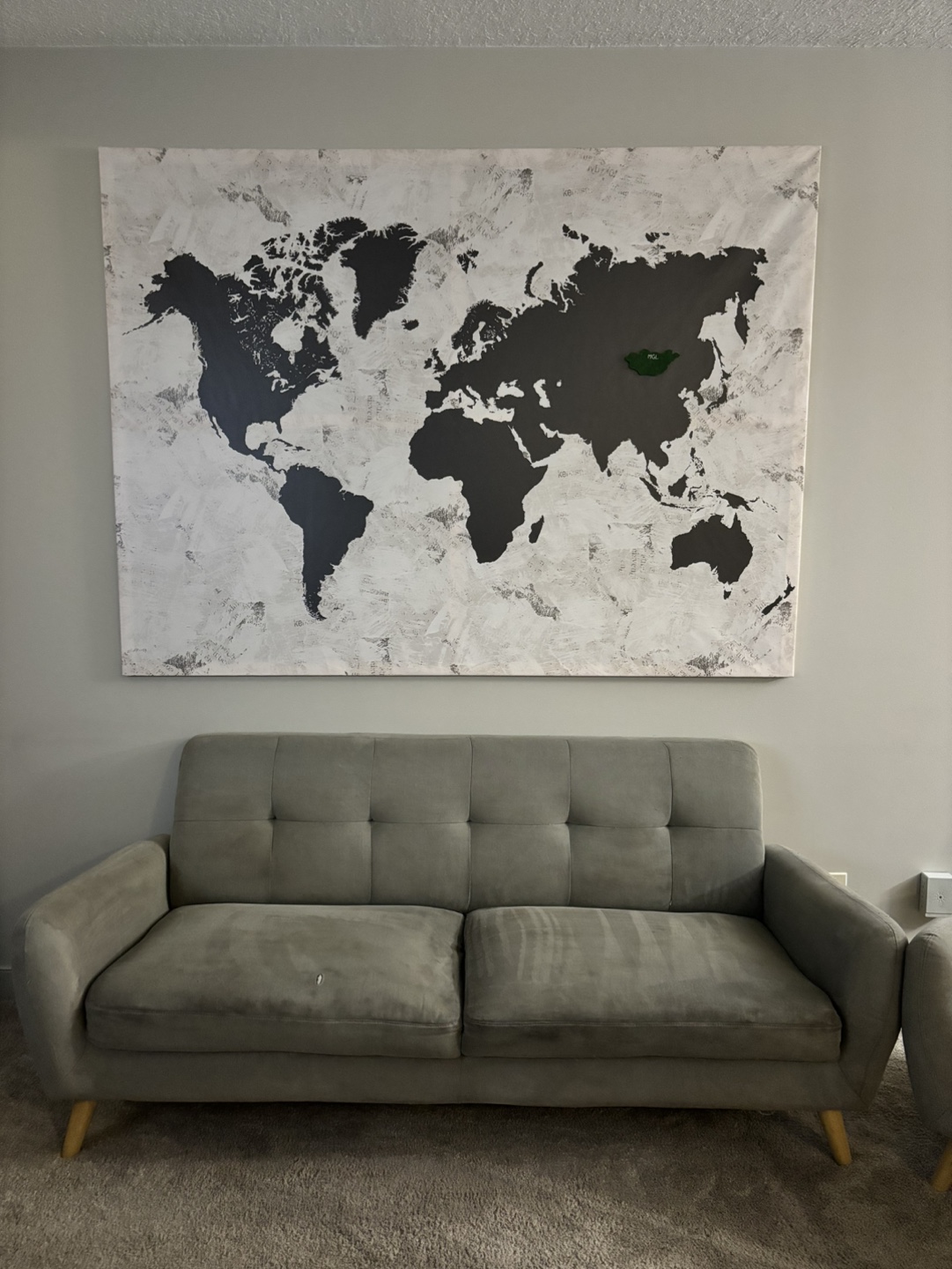Grey Loveseat Sofa and Armchair - photo 3