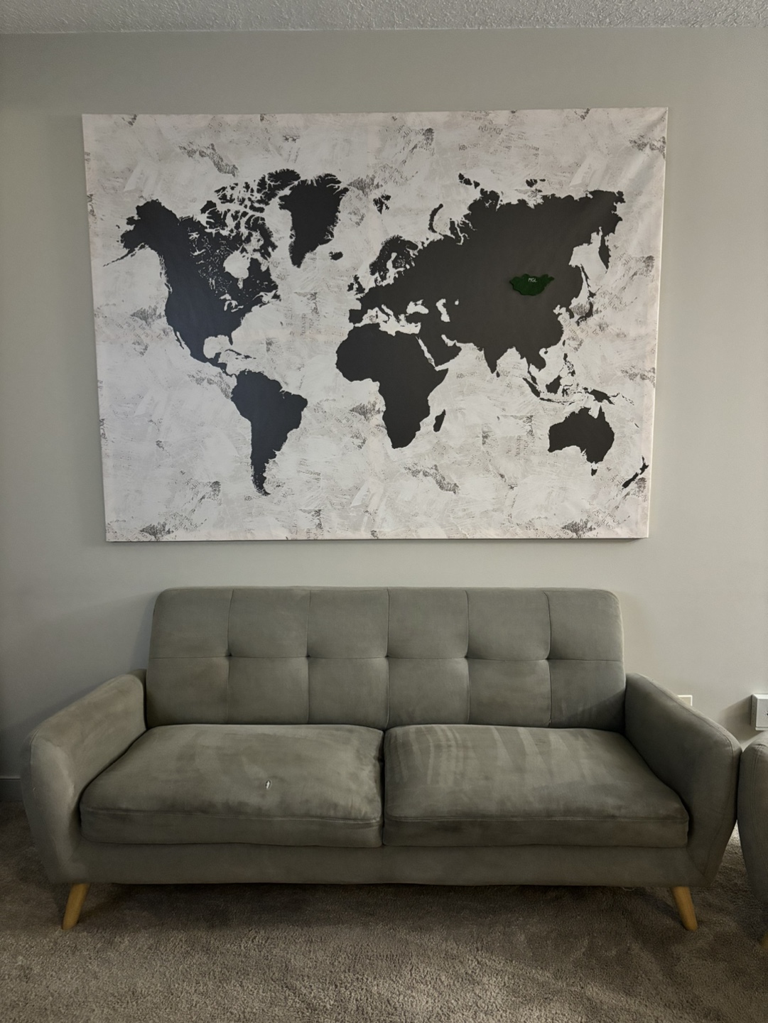 Grey Loveseat Sofa and Armchair - photo 2