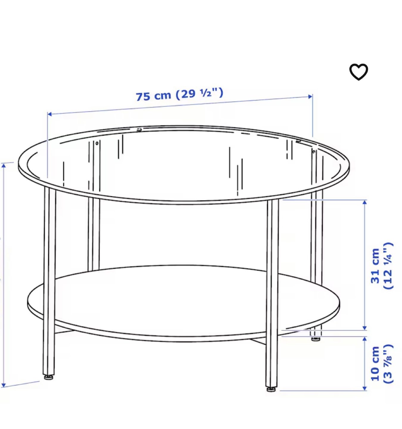 IKEA Glass Top Coffee Table - photo 2