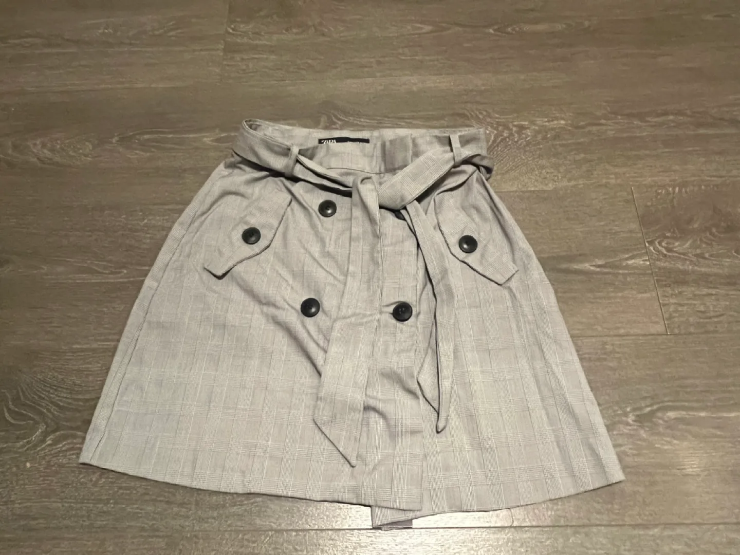 Zara Grey Plaid Skirt Small image indicator(2)