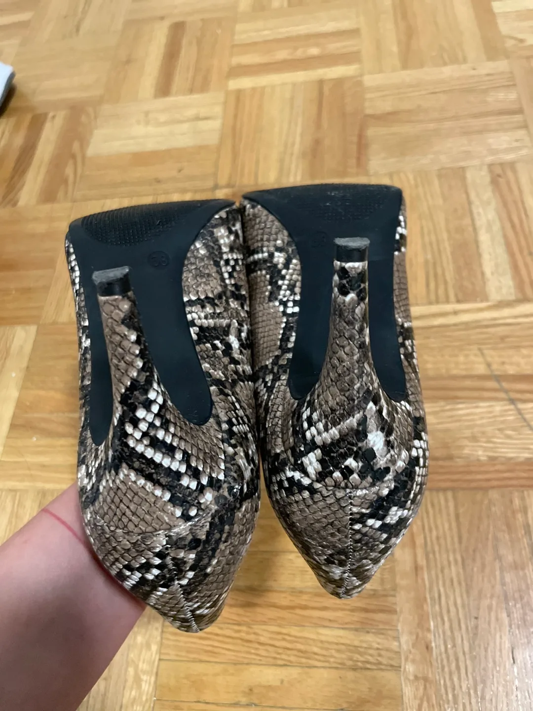 Graceland Snake Print Heels image indicator(3)