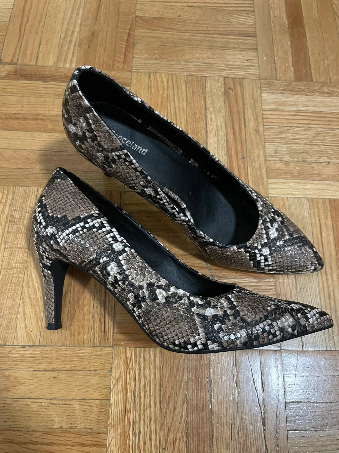 Graceland Snake Print Heels image indicator(4)