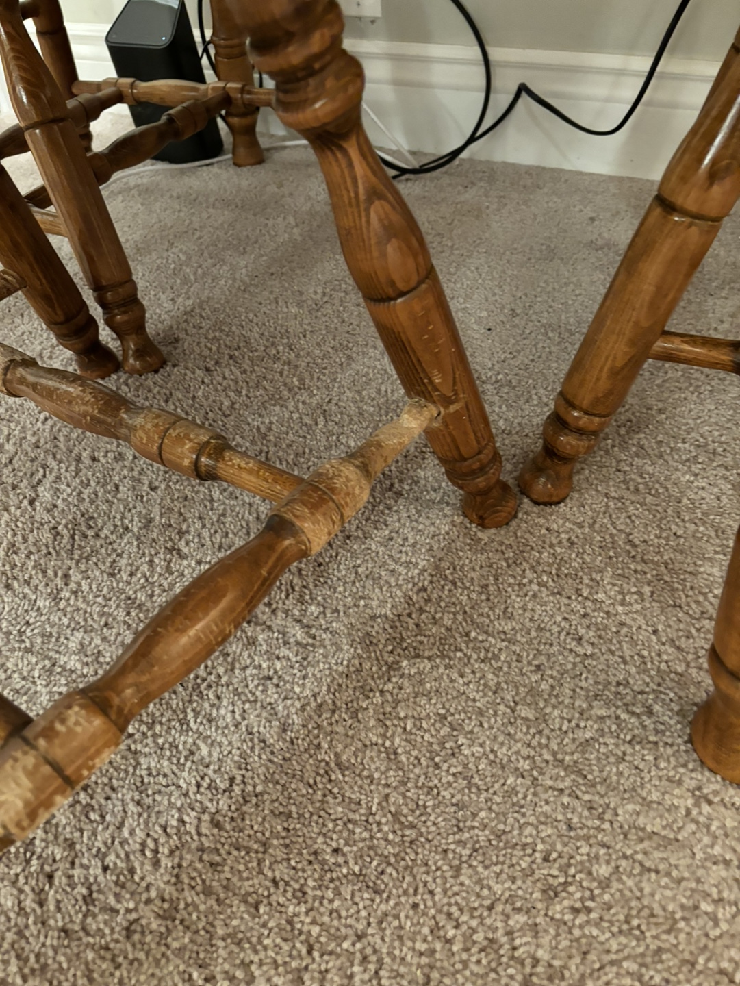Wooden Table and  3 Chairs Set - photo 4