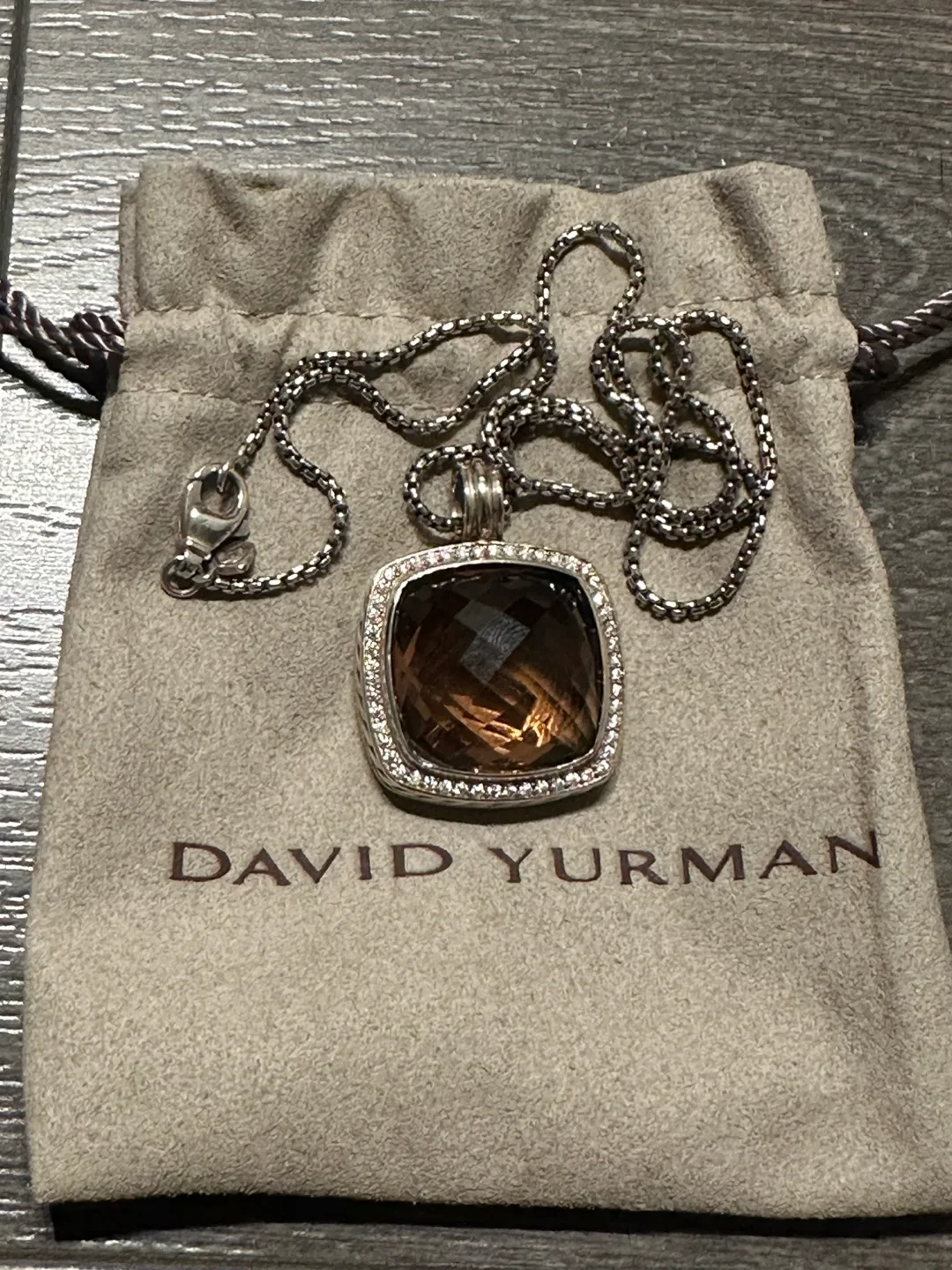 Authentic David Yurman  Albion 20mm Morganite Pendant Necklace image indicator(3)