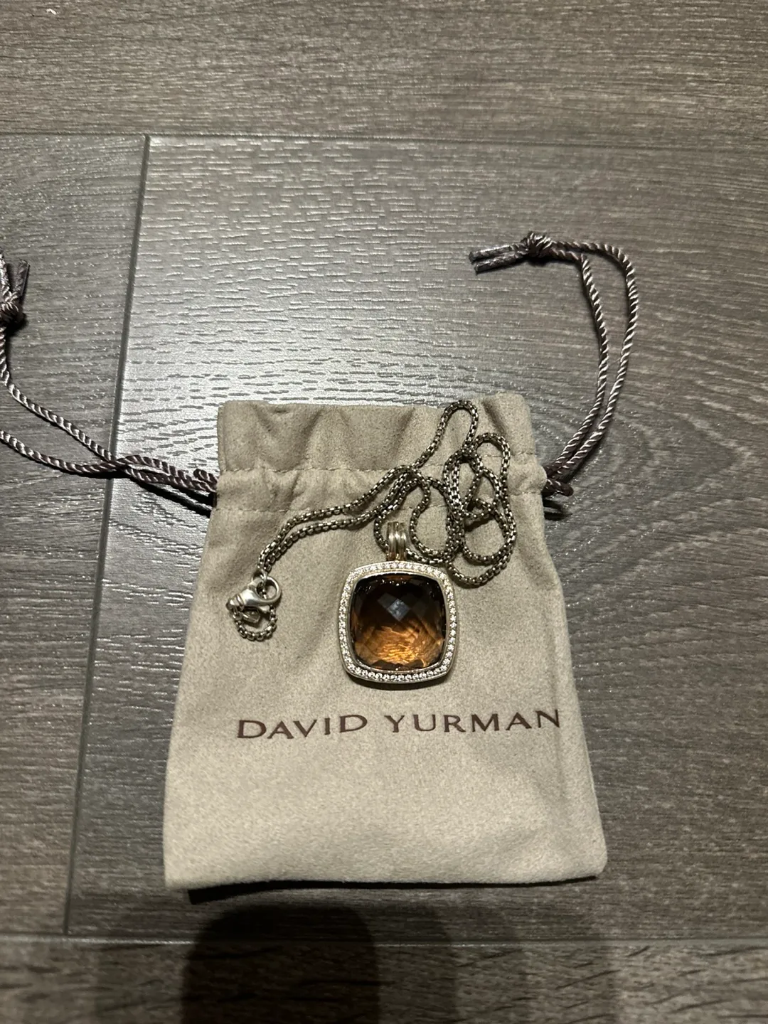 Authentic David Yurman  Albion 20mm Morganite Pendant Necklace image indicator(2)