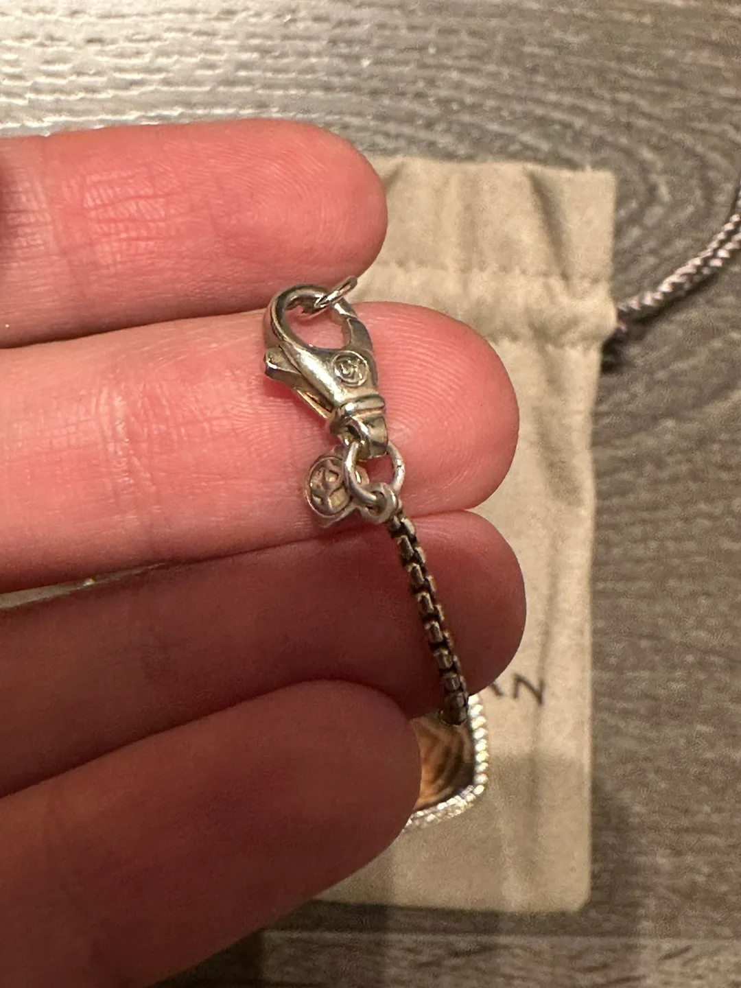 Authentic David Yurman  Albion 20mm Morganite Pendant Necklace image indicator(7)