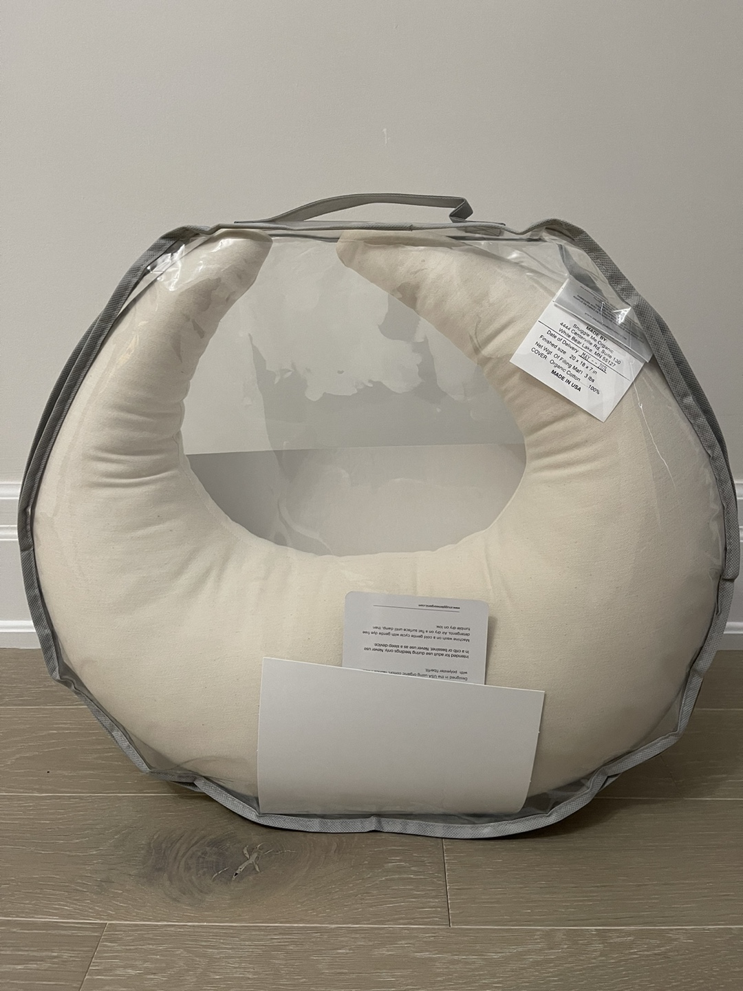 Snuggle Me Organic Cotton Feeding Pillow - Natural - photo 3