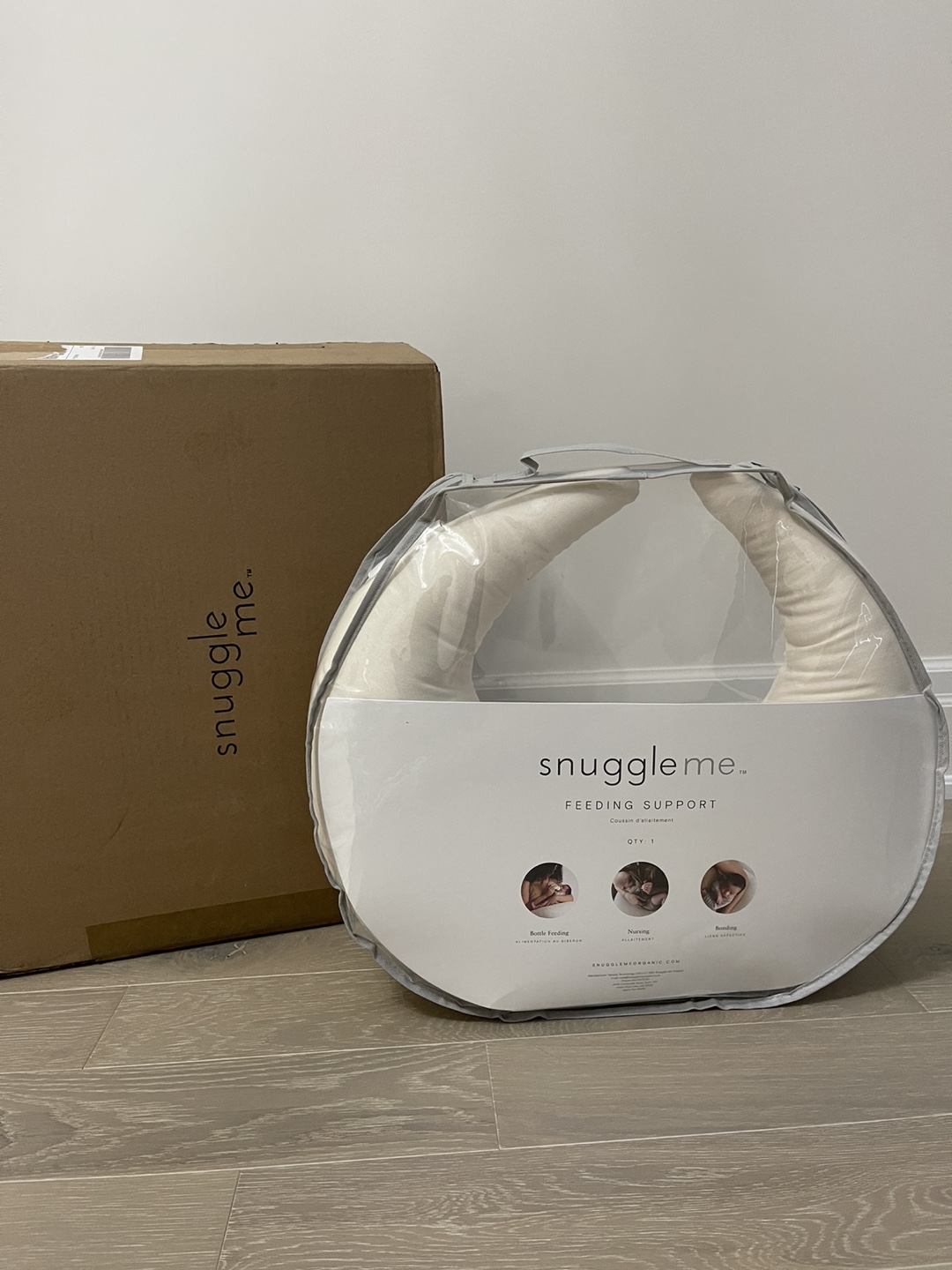 Snuggle Me Organic Cotton Feeding Pillow - Natural - photo 2