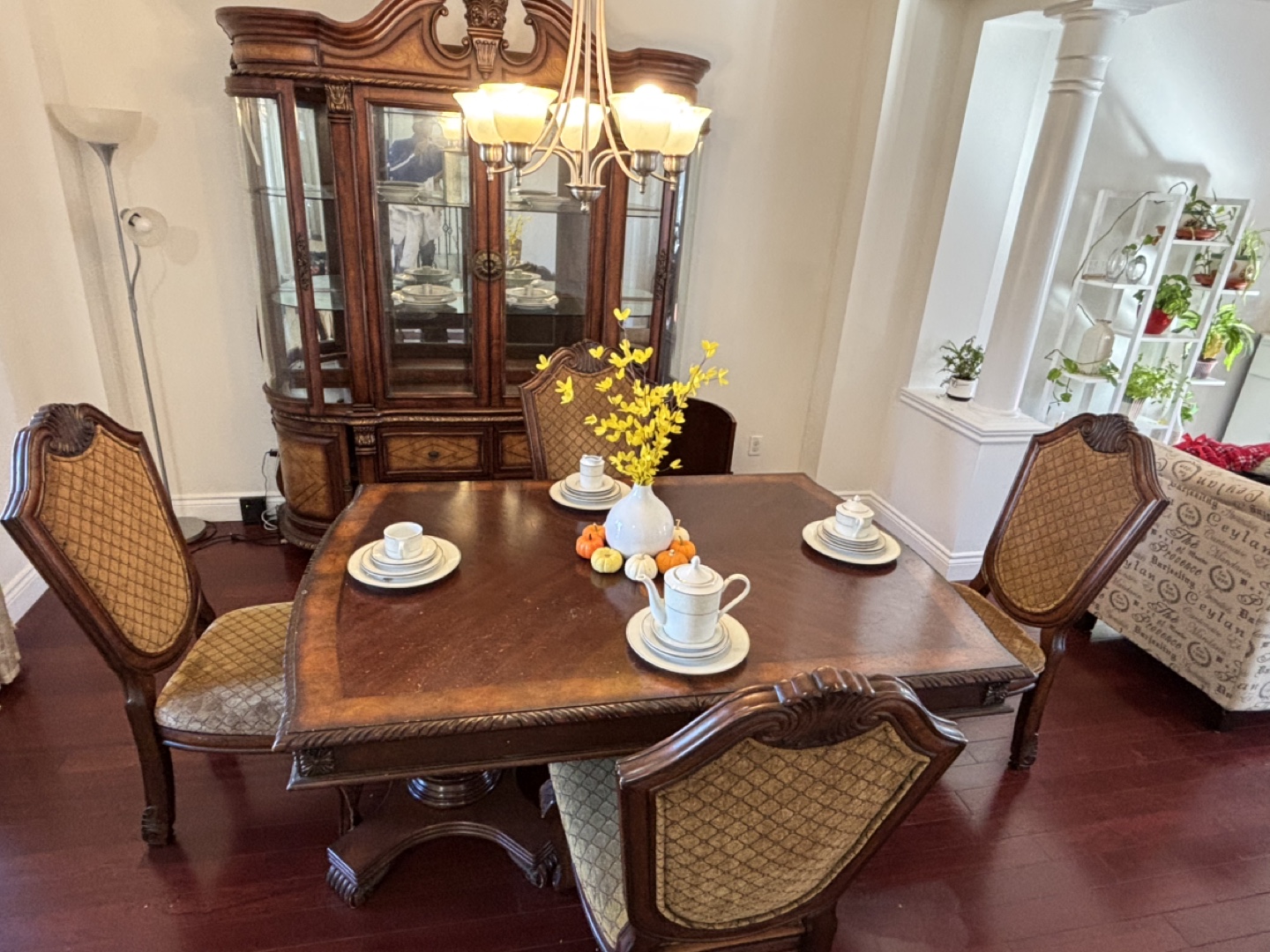 Dining Set and cabinet- Free - photo 2