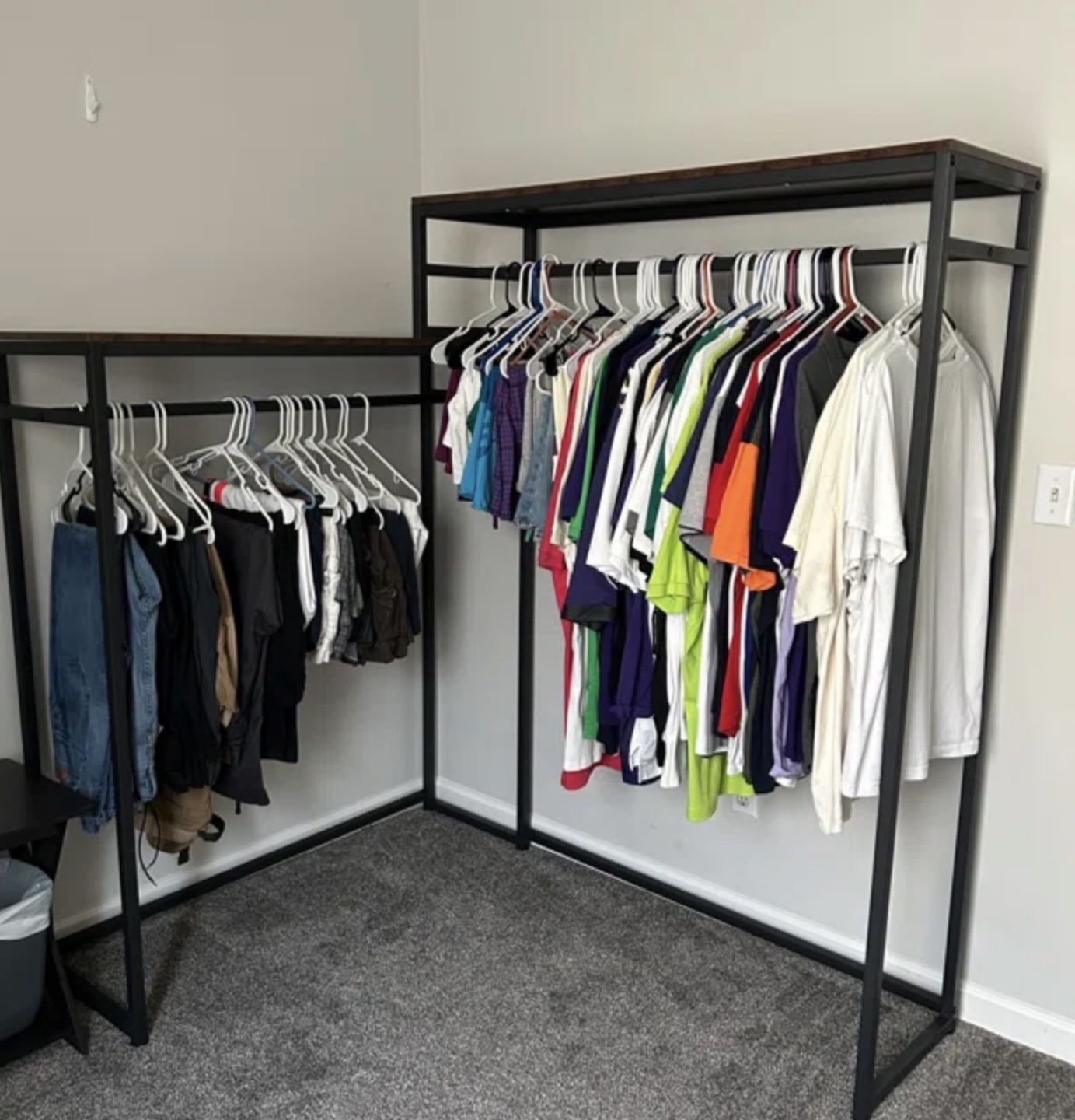 Black & Wood Clothing Rack