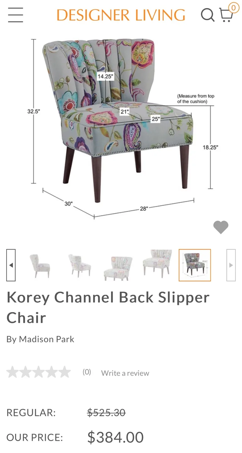 Korey Channel Back Slipper Chair by Madison Park 🧡 image indicator(5)