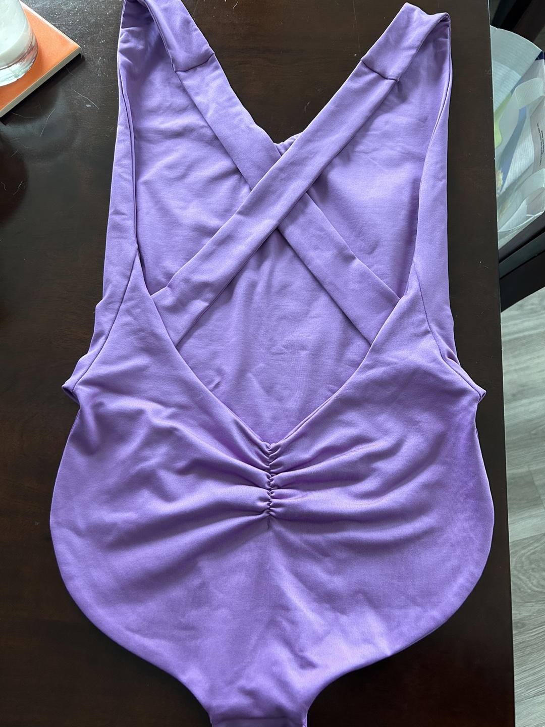 Londre Purple One Piece Crossback Swimsuit