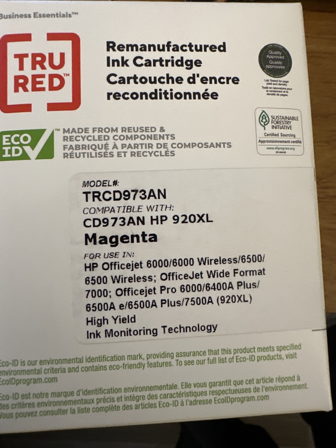 Remanufactured HP 920XL Magenta Ink Cartridge