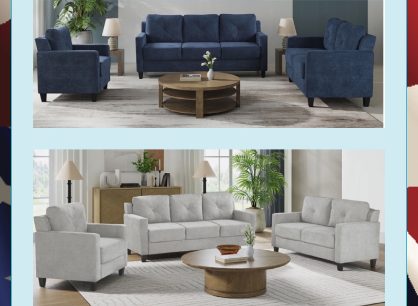 Brand new sofa and love seat in stock