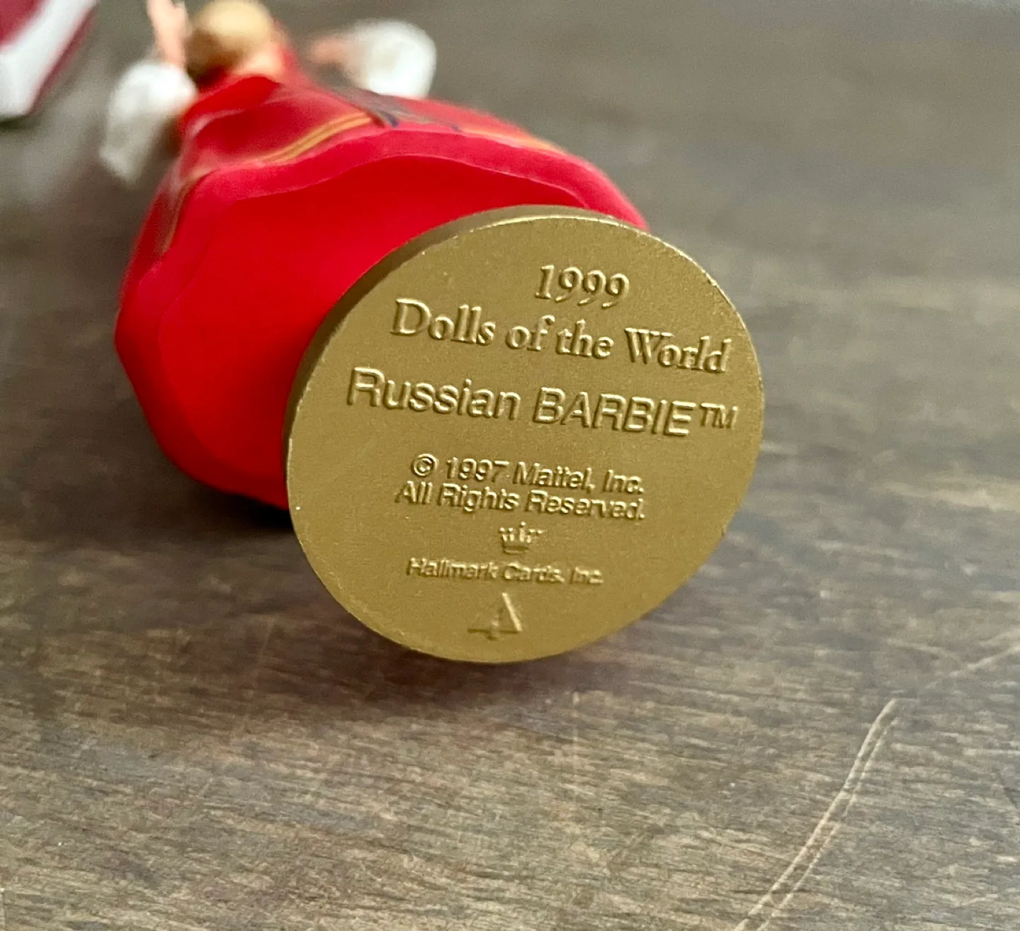 VINTAGE 1999 HALLMARK RUSSIAN BARBIE DOLL CHRISTMAS ORNAMENT image indicator(4)