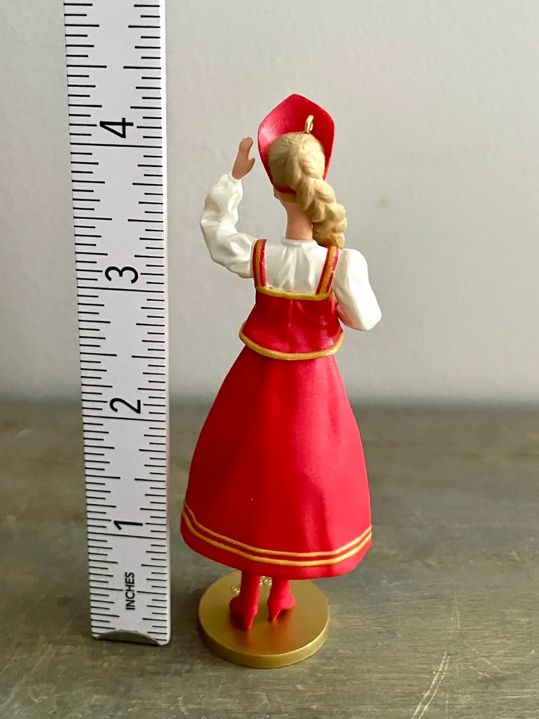 VINTAGE 1999 HALLMARK RUSSIAN BARBIE DOLL CHRISTMAS ORNAMENT image indicator(3)