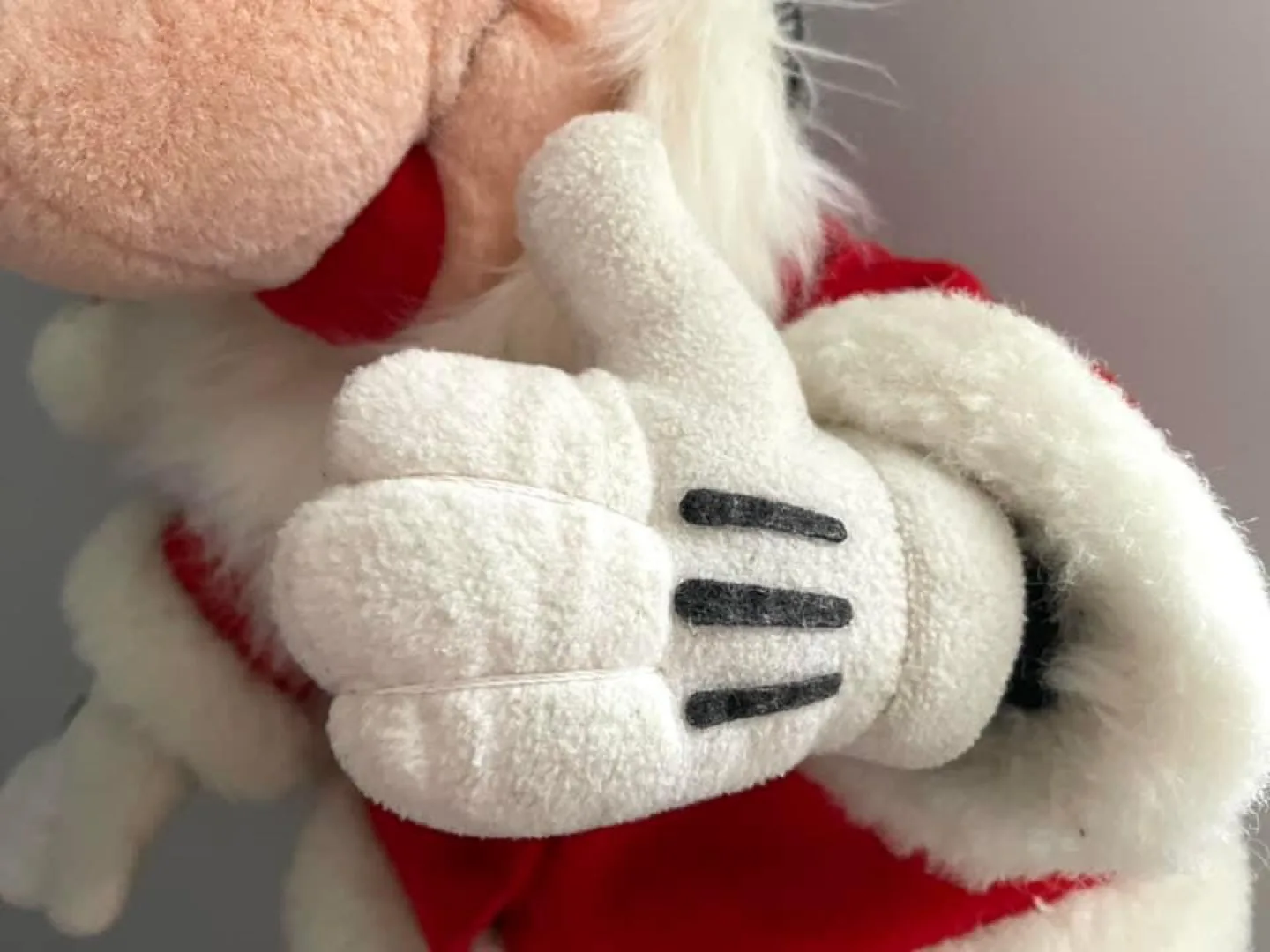 VINTAGE Walt Disney  Mickey Mouse Santa Christmas Plush Toy image indicator(4)