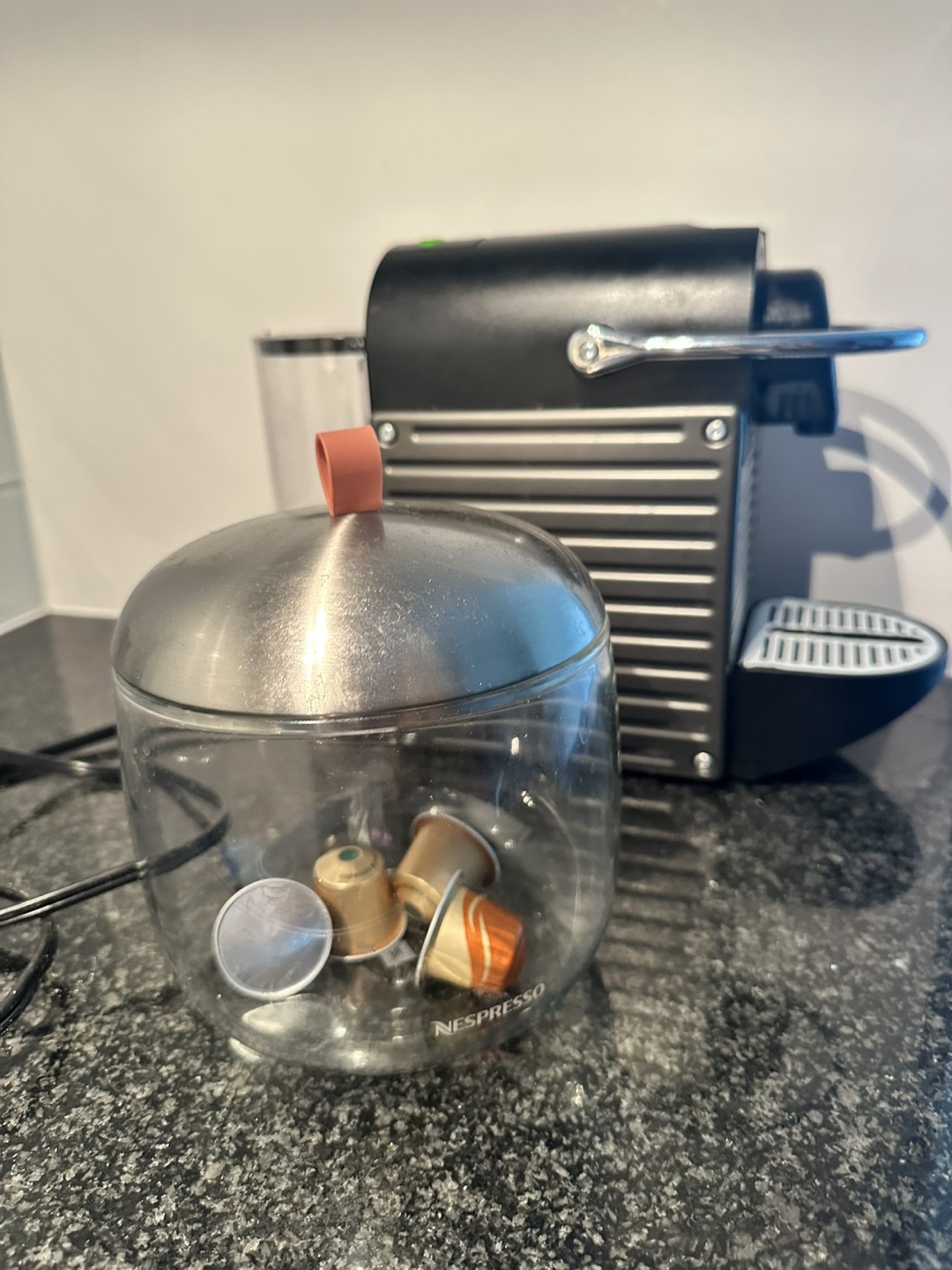 Nespresso Pixie Titanium Coffee Machine with Capsule jar - photo 2