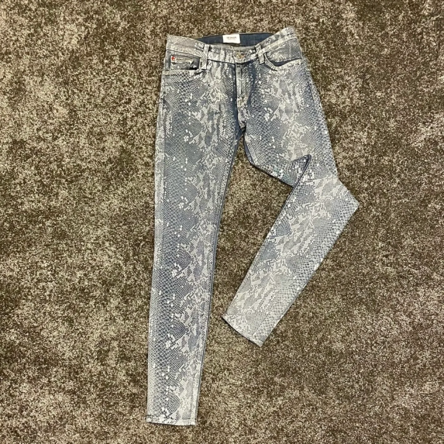Hudson Nico Snakeskin Mid Rise Super Skinny Jeans image indicator(2)