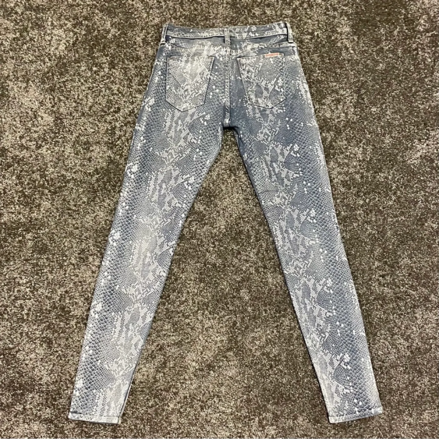 Hudson Nico Snakeskin Mid Rise Super Skinny Jeans image indicator(4)