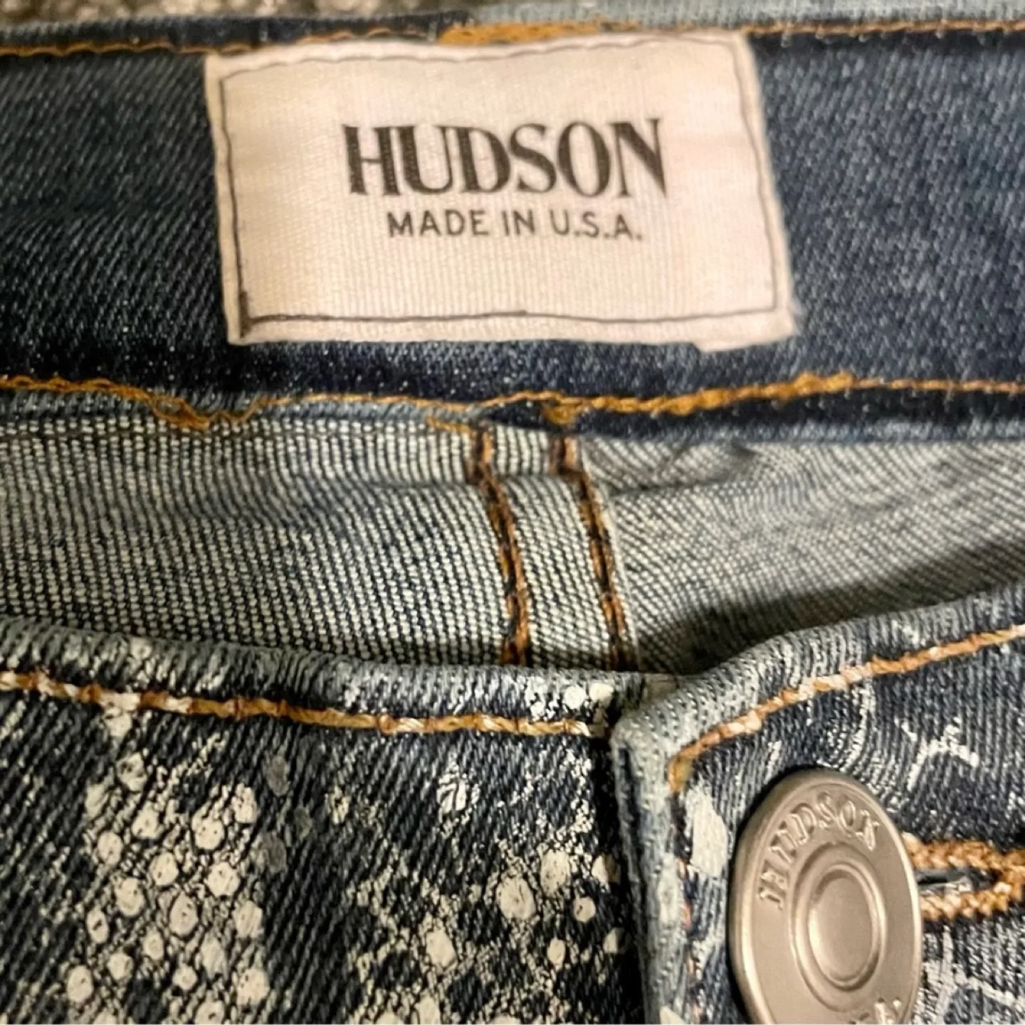 Hudson Nico Snakeskin Mid Rise Super Skinny Jeans image indicator(7)