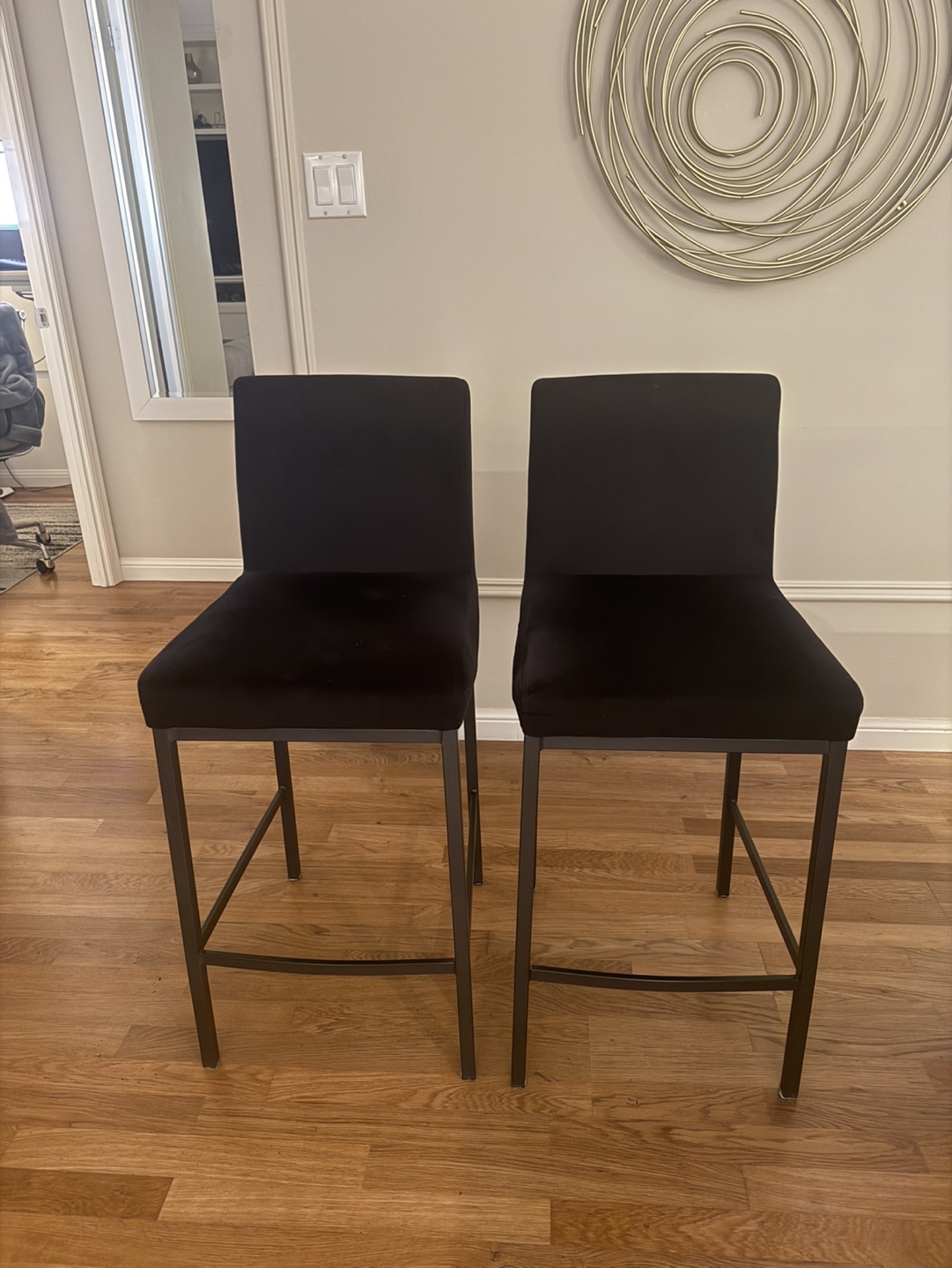 Counter Stools - Black Velvet