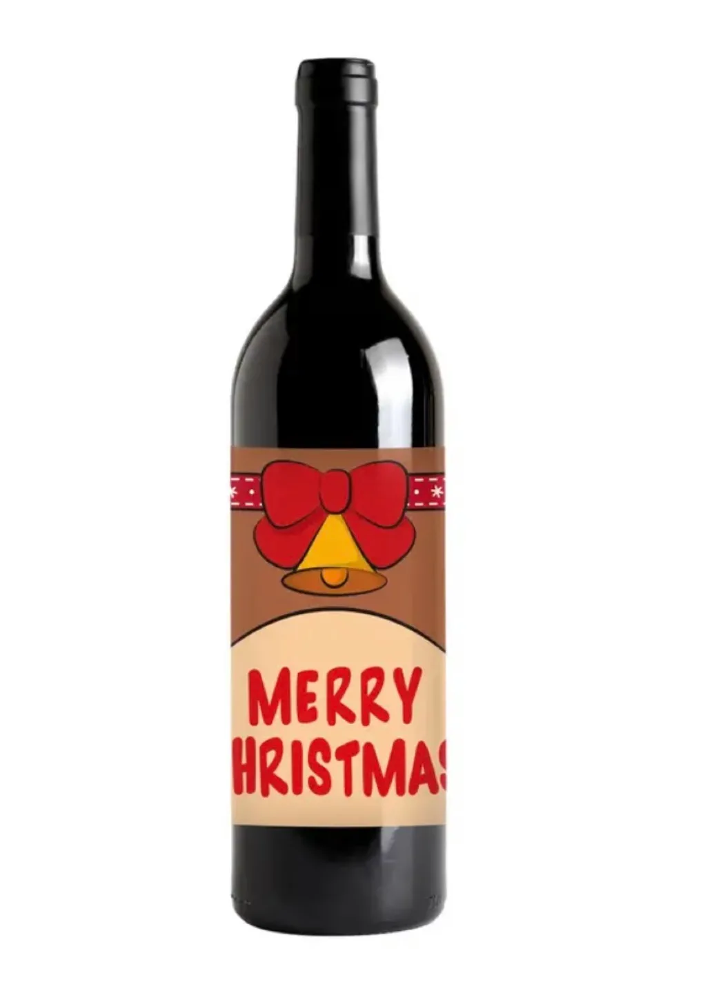 Christmas Wine Bottle Decorations, 12 Stickers, 4 Designs image indicator(5)