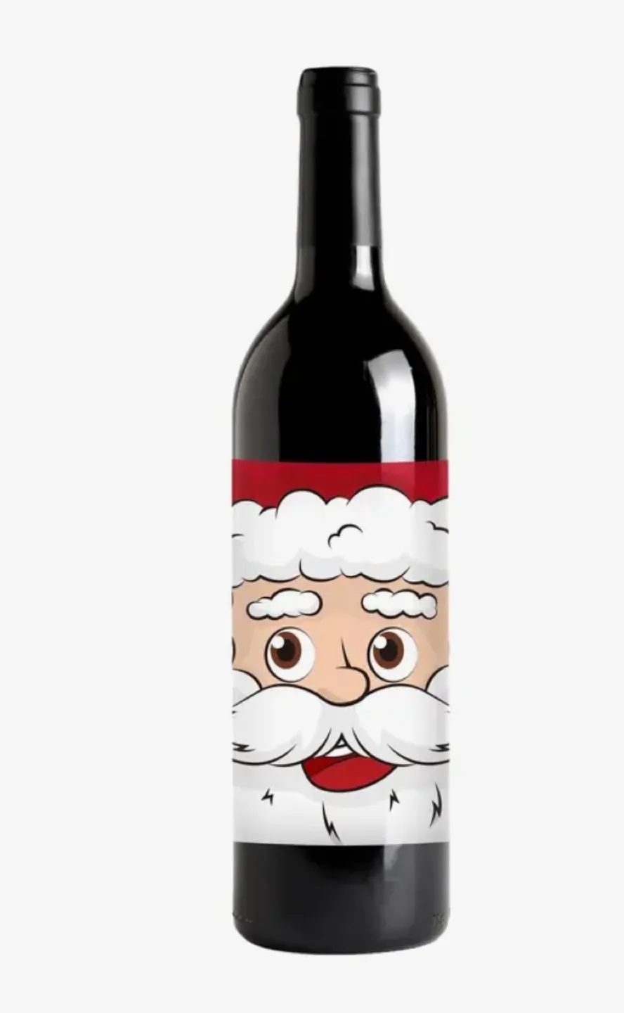 Christmas Wine Bottle Labels, 12 Stickers, 4 Designs image indicator(2)