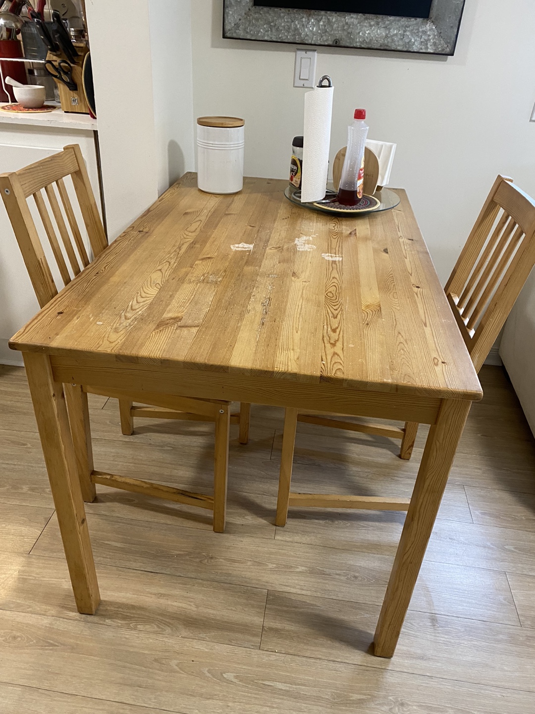 IKEA Table and Two Chairs