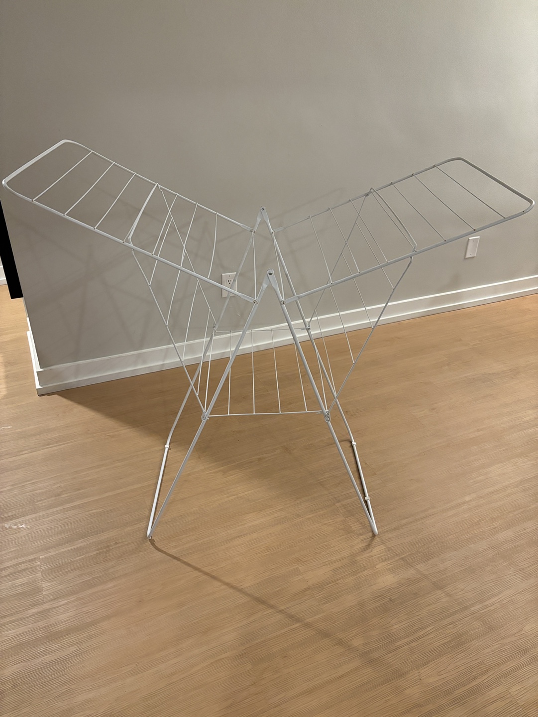 White Foldable Clothes Drying Rack - photo 2