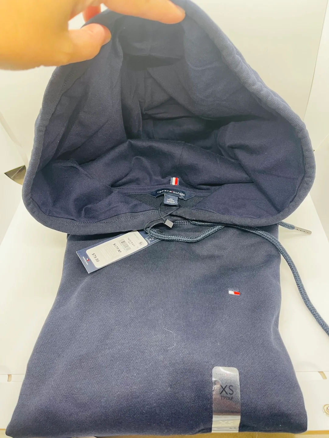 Tommy Hilfiger Navy Blue Hoodie, Unisex image indicator(2)