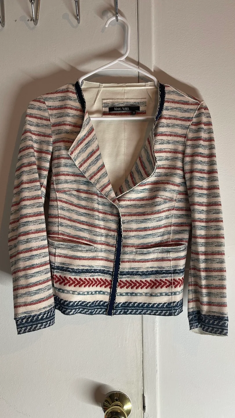 Marc Aurel Striped Blazer 🧡 image indicator(2)