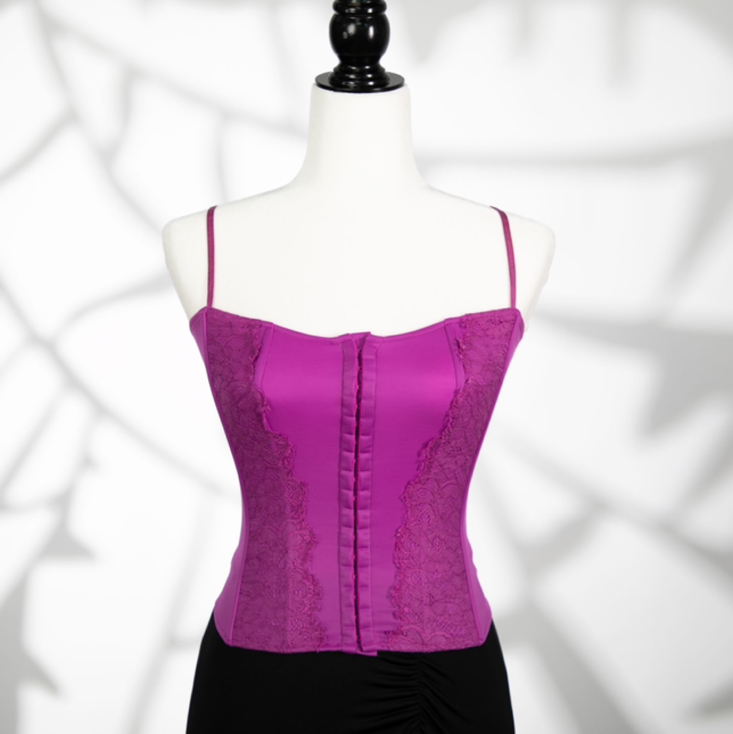 Marciano Purple Strappy Corset Top