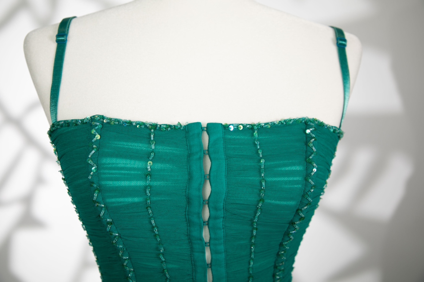 Marciano Green Corset with Stunning Bead Details - photo 3